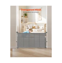 Ruie Streamlined Retractable Pet Gate 34 in Tall Extends to 55 in Wide