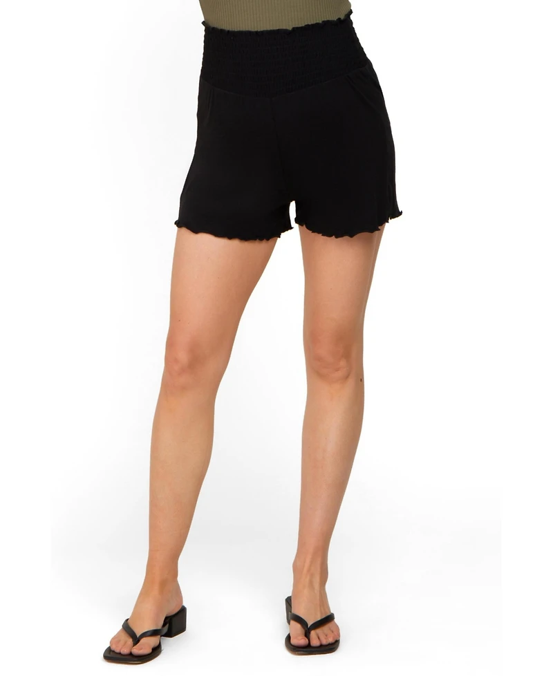 Pinkblush Women's Smocked Maternity Lounge Shorts