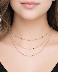 And Now This Silver Plated Multi-Chain 18" Layered Statement Necklace