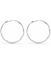 And Now This 18K Gold Plated or Silver Plated Hoop Earring