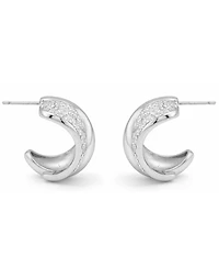 And Now This Crystal Double Teardrop C Hoop Earring