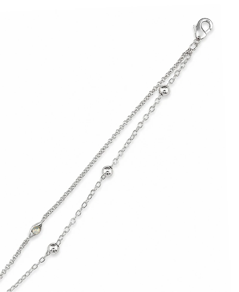 And Now This Two-Row Charm Anklet in Gold-Plate