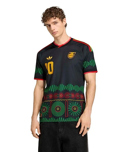 Adidas Men's Black Jamaica National Team Bob Marley Away 10 Replica Jersey