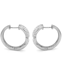 And Now This Crystal Twisted Hinged Hoop Earrings