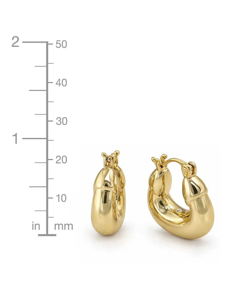 And Now This Puff Click Top Hoop Earrings