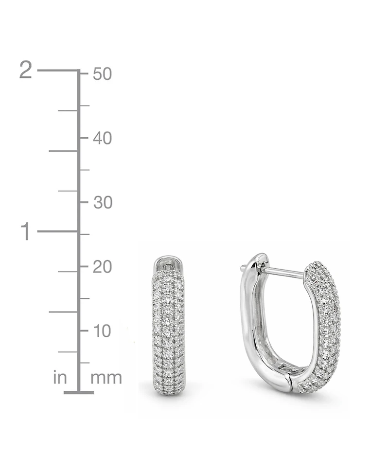 And Now This Cubic Zirconia Hinged Hoop Earring