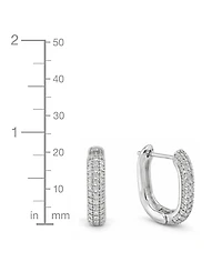 And Now This Cubic Zirconia Hinged Hoop Earring