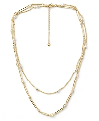 And Now This Simulated Cultivated Pearl Double Strand Necklace