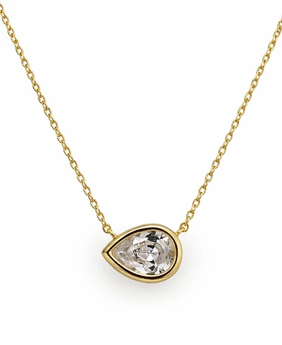 And Now This Cubic Zirconia Pear Shaped Necklace
