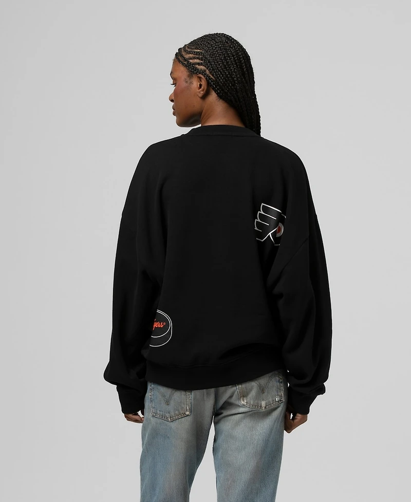 Mitchell & Ness Women's Black Philadelphia Flyers Vintage Crewneck Sweatshirt
