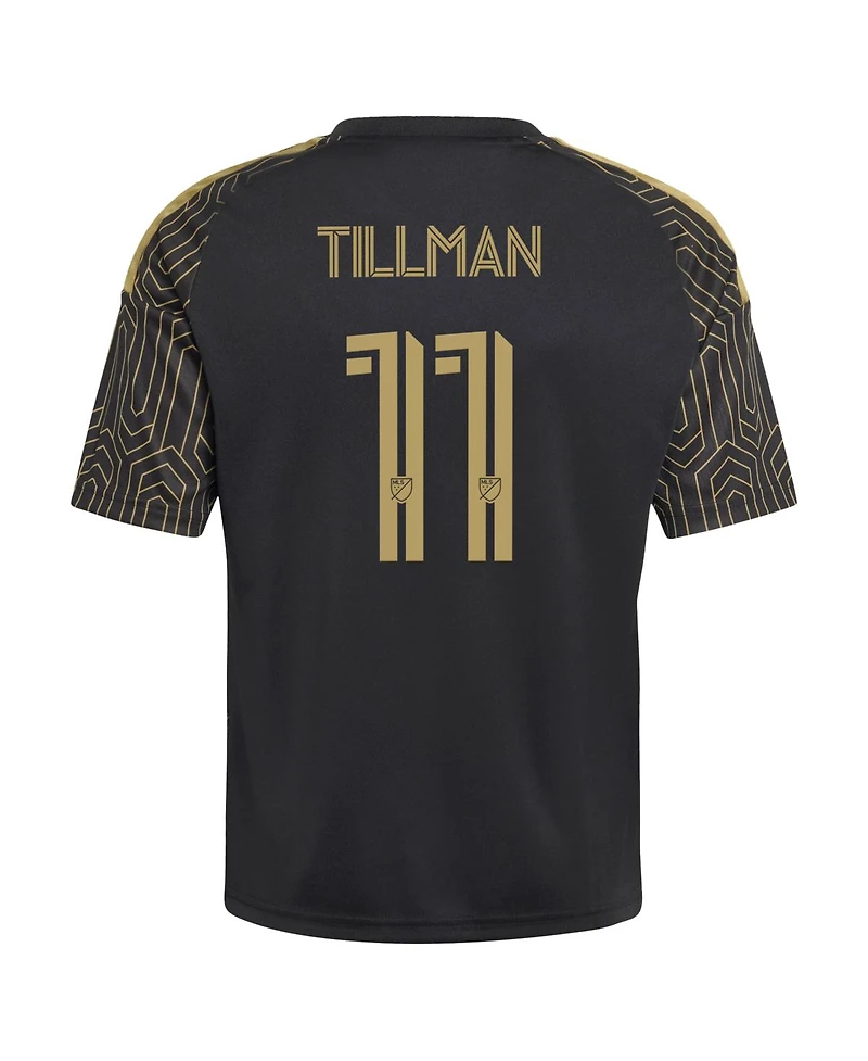 Adidas Big Boys and Girls Timothy Tillman Black Lafc 2026 Primary Kit Replica Jersey
