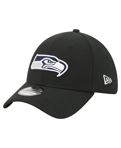 New Era Men's Black Seattle Seahawks Core Team 39THIRTY Flex Hat