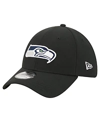 New Era Men's Black Seattle Seahawks Core Team 39THIRTY Flex Hat