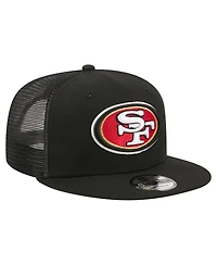 New Era Men's Black San Francisco 49ers Core Team 9FIFTY Trucker Snapback Hat