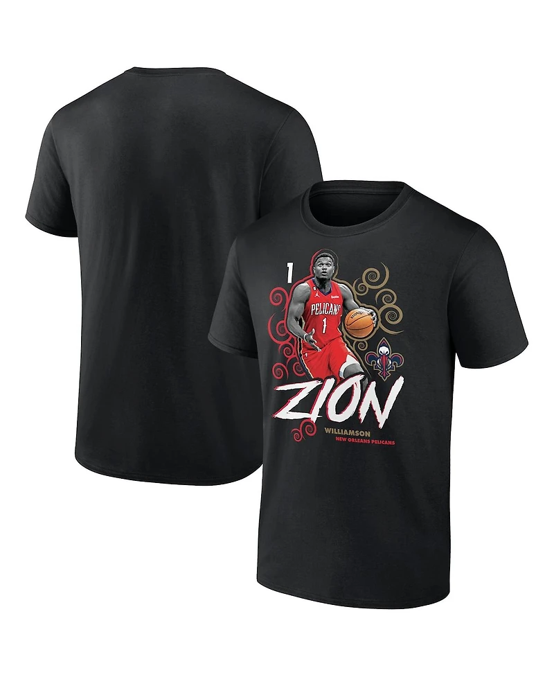 Fanatics Mto Label Men's Zion Williamson Black New Orleans Pelicans Competitor T-Shirt