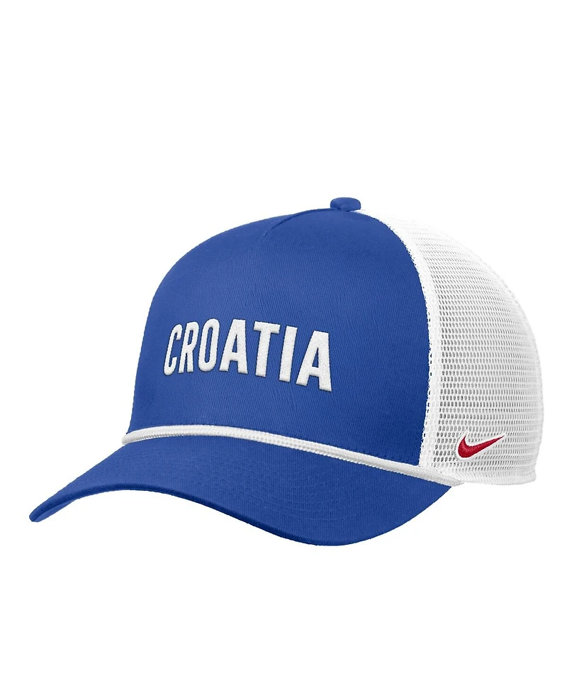 Nike Men's Royal Croatia National Team Rise Rope Trucker A-Frame Adjustable Hat