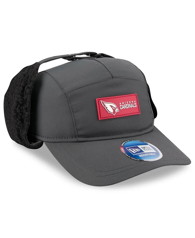 New Era Men's Charcoal Arizona Cardinals 2025 Sideline Cold Weather Runner Dog Ear Adjustable Hat