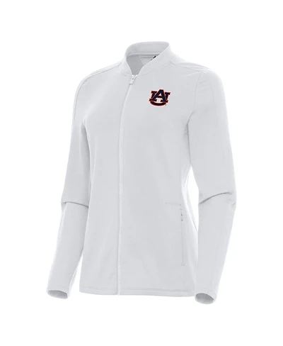 Antigua Women's White Auburn Tigers Continual Full-Zip Jacket