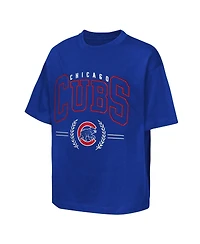 Outerstuff Big Boys and Girls Royal Chicago Cubs Premium World Class T-Shirt