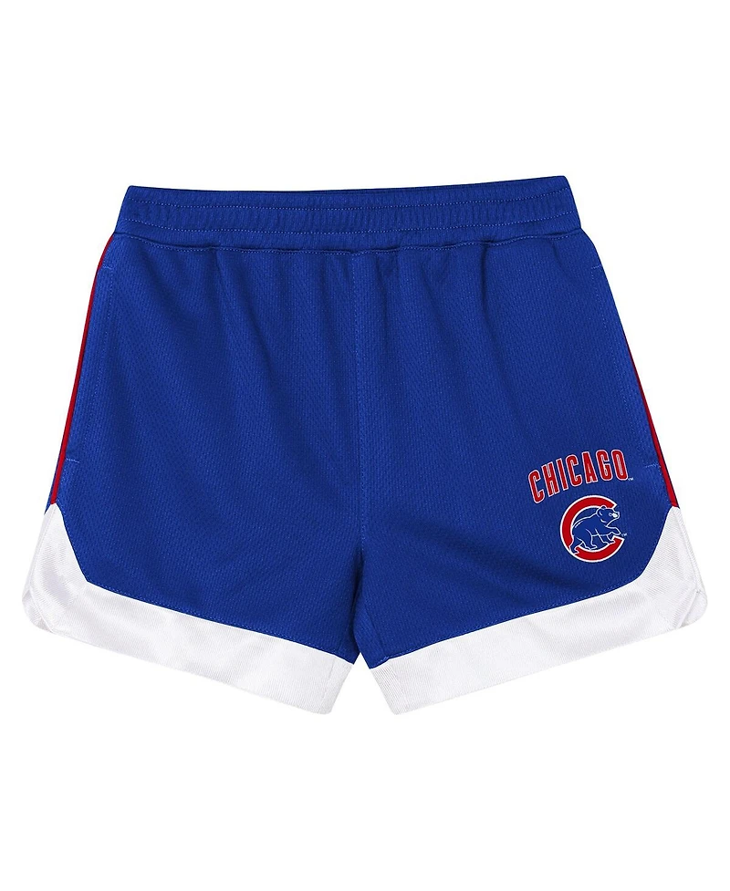 Outerstuff Preschool Royal Chicago Cubs Pinch Hitter Infielder T-Shirt and Shorts Set