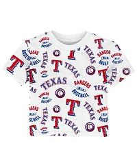Outerstuff Toddler White Texas Rangers Run Down T-Shirt