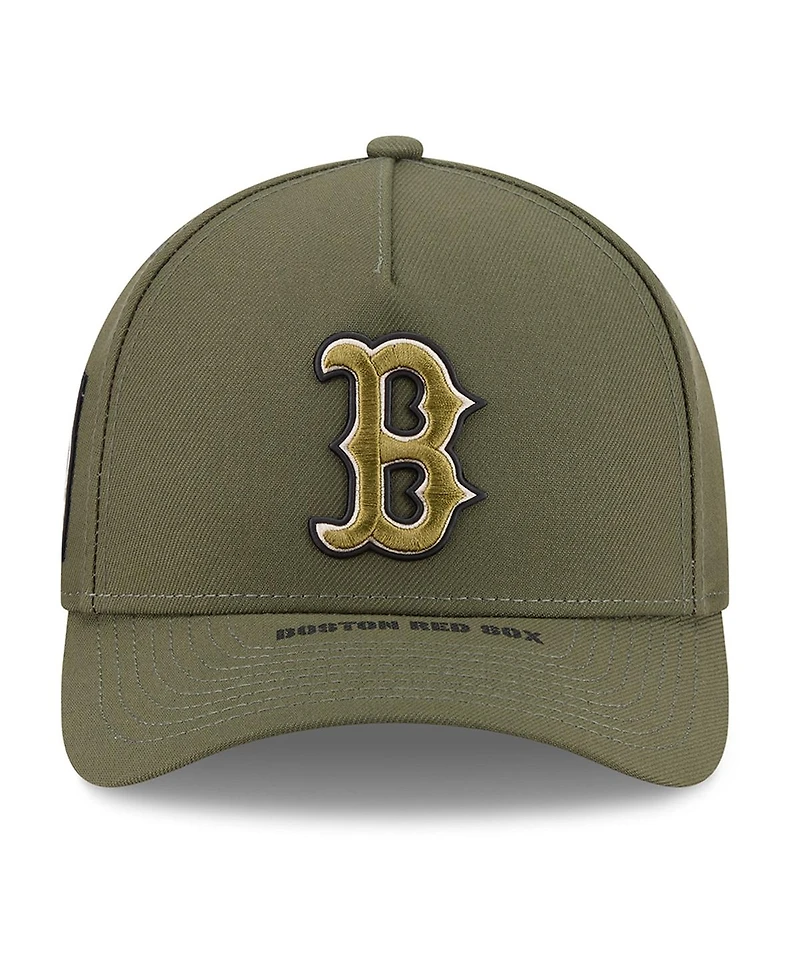 New Era Big Boys and Girls Olive Boston Red Sox 2026 Armed Forces Day 9FORTY M-Crown Adjustable Hat