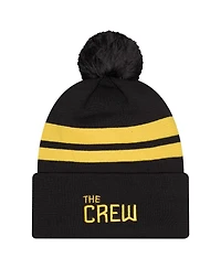 New Era Men's Black Columbus Crew 2026 Jersey Hook Cuffed Knit Hat with Pom