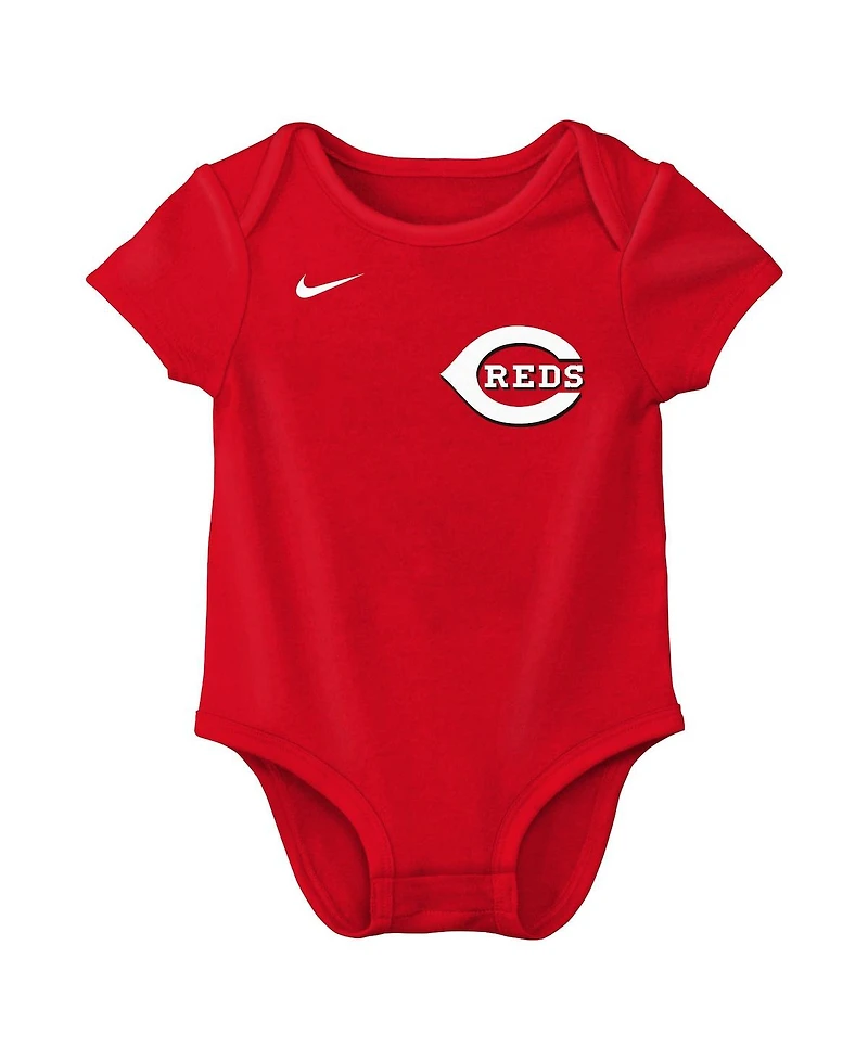 Nike Baby Boys and Girls Elly De La Cruz Red Cincinnati Reds Name & Number Bodysuit