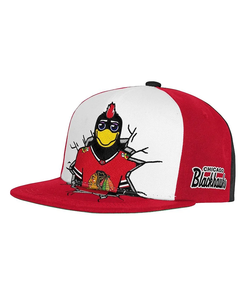 Mitchell & Ness Big Boys and Girls Red Chicago Blackhawks Mascot Snapback Hat