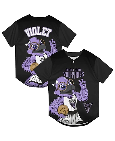 Outerstuff Big Boys and Girls Eclipse Black Golden State Valkyries Mascot Friend Mesh Fashion Jersey