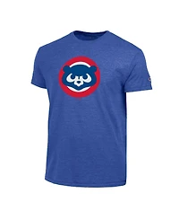 Champion Men's Royal Chicago Cubs Cooperstown Logo Tri-Blend T-Shirt