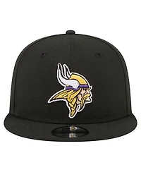 New Era Men's Black Minnesota Vikings 9FIFTY Snapback Hat