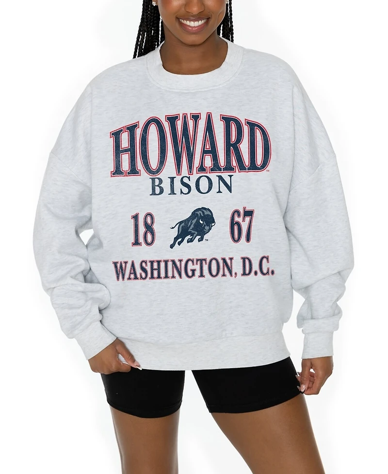 Gameday Couture Women's Ash Howard Bison Premium Fleece Pullover Sweatshirt