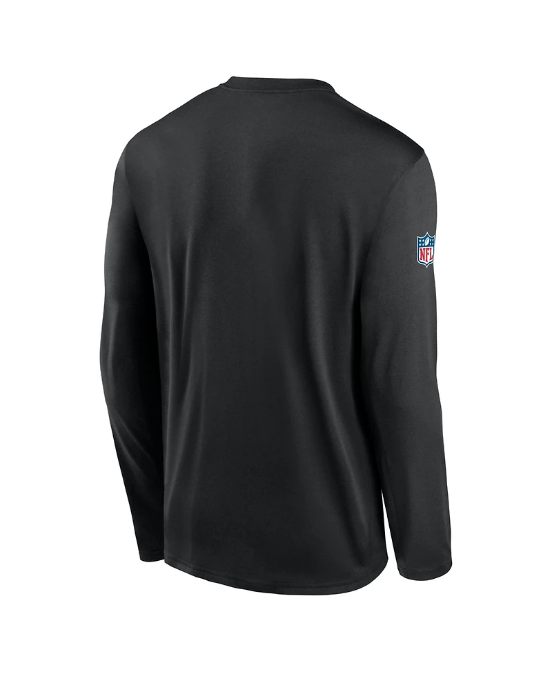 Nike Men's Black Minnesota Vikings Sideline Small Logo Legend Dri-fit Long Sleeve T-Shirt