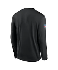 Nike Men's Black Minnesota Vikings Sideline Small Logo Legend Dri-fit Long Sleeve T-Shirt