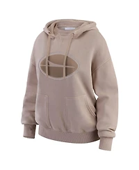 Wear by Erin Andrews Women's Tan New York Jets Washed Pullover Crewdie
