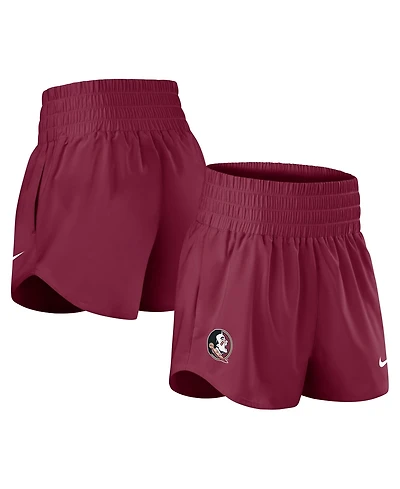 Nike Women's Garnet Florida State Seminoles Performance One Dri-fit High-Rise Shorts