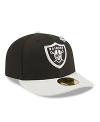 New Era Men's Black/Silver Las Vegas Raiders 2026 Nfl Draft Pre-Curved 59FIFTY Fitted Hat