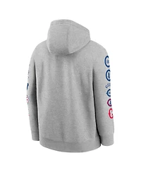 Nike Men's Heather Gray Chicago Cubs 150th Anniversary Club Hoodie