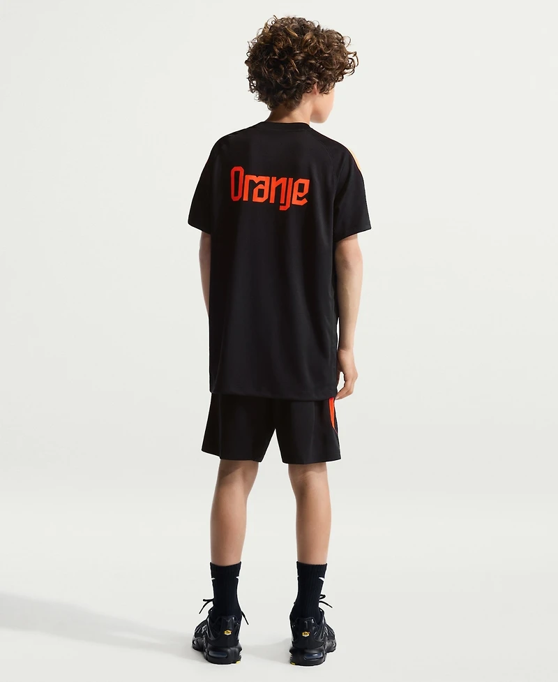 Nike Big Boys and Girls Black Netherlands National Team 2026 Strike Dri-fit T-Shirt