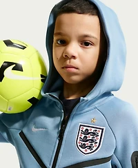 Nike Big Boys and Girls Blue England National Team Tech Fleece Full-Zip Hoodie