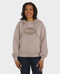 Wear by Erin Andrews Women's Tan New York Jets Washed Pullover Crewdie