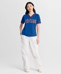 Fanatics Women's Royal Chicago Cubs Diva Race Ahead Raglan V-Neck T-Shirt