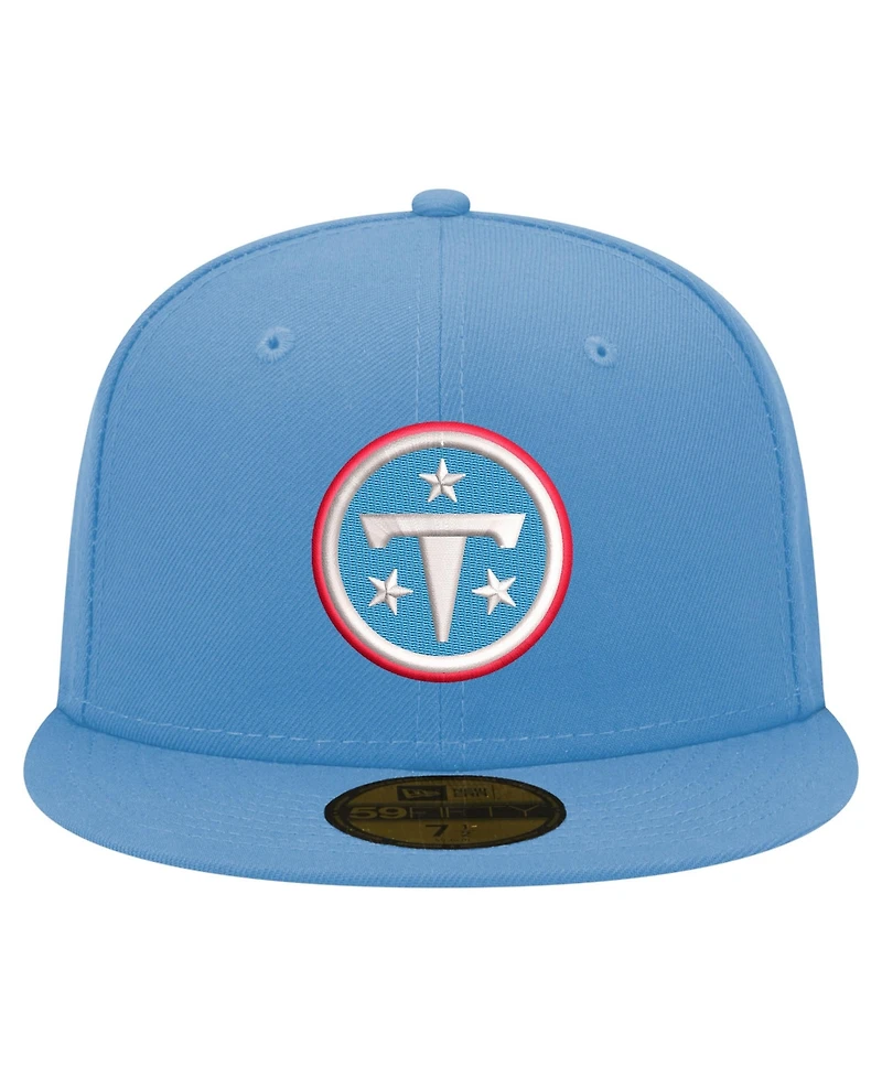 New Era Men's Light Blue Tennessee Titans Primary Logo 59FIFTY Fitted Hat