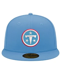 New Era Men's Light Blue Tennessee Titans Primary Logo 59FIFTY Fitted Hat