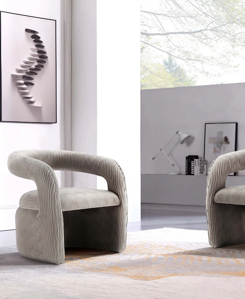 Manhattan Comfort Corvette 2-Piece Velvet Upholstered Lounge Chairs