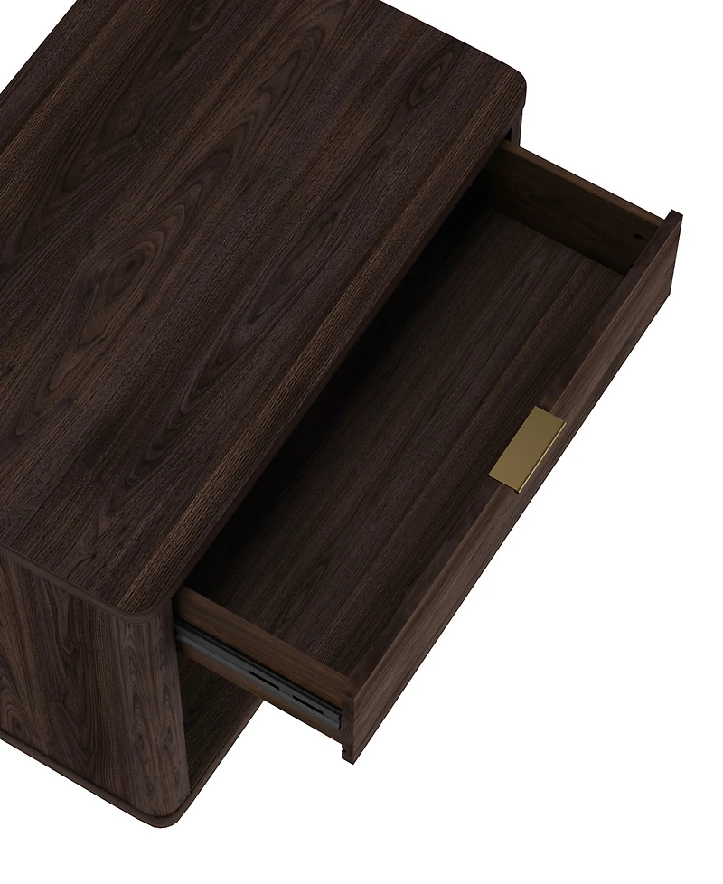 Manhattan Comfort Evelyn 2-Piece 32" Modern 1-Drawer Nightstands