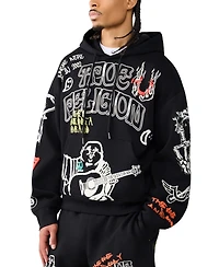 True Religion Men's Oversized Loose-Fit Hoodie Sweatshirt
