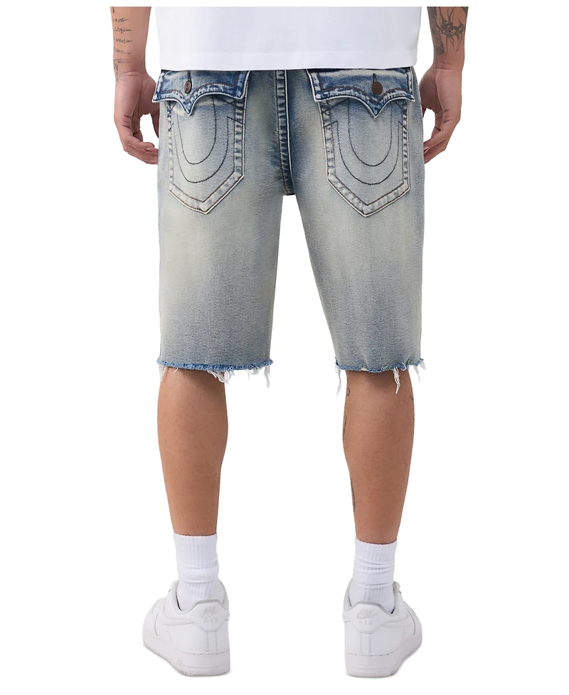 True Religion Men's Frayed Hem Relaxed-Fit Shorts