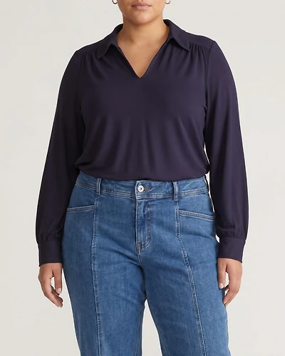 Universal Standard Plus Moore Liquid Jersey Blouse